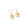 Venta Caliente en Amazon Pendientes Creativos de Flores Secas Frescas Explosiones Transfronterizas Pendientes de Flores Eternas Joyería Dulce para Orejas