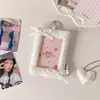 Tela Ins Cojín Pequeño Cubierta de Almacenamiento Polaroid Estilo K Lazo Estrella Persecución Portatarjetas Pequeño Colgante Decorativo para Mochila