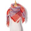 Bufanda de Invierno para Mujer con Cinta de Cuadros Grandes de Espinas Triangulares para Chal Bufanda Fabricante Tonglu