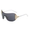 Gafas de Sol Y2K Transfronterizas, Estilo Europeo y Americano, Gafas de Sol Sin Montura de Alta Gama Personalizadas con Incrustaciones de Diamantes para Mujer