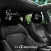 Funda para reposacabezas de coche con patrón de texto, funda para almohada de coche, funda de asiento a prueba de polvo, se puede personalizar con tu propio diseño como funda para reposacabezas y cuello