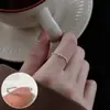 Anillos Modernos de Gato y Perro para Mujer Estilo Little Red Book Versátiles Apilables Elegantes Únicos Abiertos Anillos para Dedo Índice Modernos