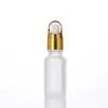 Botellas de vidrio esmerilado al por mayor para aceites esenciales con gotero, 30 ml para dispensar muestras vacías de sueros cosméticos, lociones, perfumes