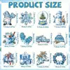 Novos Enfeites de Natal de Madeira Boneco de Neve de Inverno Decoração Colorida Azul Retro Oca Decorações para Pendurar em Casa
