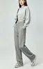 Calça de Sarja Espinha de Peixe Perna Reta Feminina Outono Inverno 2026 Novo Estilo Aveludada Grossa Lã Wide Leg Cintura Alta Emagrecimento Caimento Calça Longa