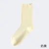 Calcetines blancos para mujer, calcetines finos de verano hasta la pantorrilla, algodón puro, resistentes al olor, antibacterianos, sin costuras, transpirables, calcetines apilables, nuevo modelo 2026