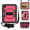 Adecuado para Apple iPad Air6 con ranura para lápiz, funda protectora, tres a prueba, base giratoria, anticaída, con correa, soporte giratorio, colorido