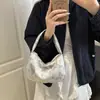 Bolsa de Mão com Textura Moderna Estilo Nacional Comércio Exterior 2025 Nova Versátil Estilo Estrangeiro Simples de Ombro Axilar Transfronteiriça