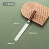 Ferramentas de Confeitaria 15cm 20cm 25cm Cabo de Madeira Aço Inoxidável Curvo Espátula para Manteiga Raspador de Bolo Faca de Beijo Faca de Decoração
