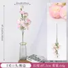 Claveles Artificiales Simulados de 7 Cabezas para Decoración de Pasillo de Boda, Arte Floral de Claveles de 5 Cabezas Flores Artificiales de Plástico