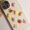 Dibujos animados tamaño pequeño Cereza Resina Accesorios DIY Hecho a Mano Crema Gel Funda para Teléfono Horquilla Accesorios Material Accesorios