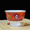 Cuenco de Cerámica de Xizang con Ocho Tesoros, Cuenco para Mesa de Restaurante, Cuenco Auspicioso de Ofrenda Estilo Xizang Ocho Estilos Étnicos, Taza de Té, Cuenco de Arroz con Té de Mantequilla