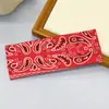 Faixa de Cabeça Elástica de Aba Larga com Padrão Paisley Clássico Europeu e Americano Amazon Faixa de Cabelo para Yoga Faixa Absorvente de Suor Faixa de Cabelo Antissuor