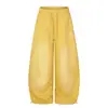 Moda 2026 Tendência Estilo Streetwear Trendsetter Cor Sólida Bordado Cintura Média Foice Calça Casual Fonte Direta Atacado 04