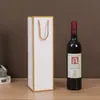 Bolsa para Vino Tinto con Borde Dorado Blanco Mancha Individual y Doble Bolso de Mano para Vino de Alta Gama Bolsa de Embalaje para Regalo Transfronteriza Venta al por Mayor