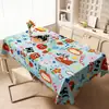 Toalha de Mesa Desenho Animado, Sem Lavagem, Impermeável, À Prova de Óleo, Resistente ao Calor, Estilo Dopamina Creme, Toalha de Mesa Retangular, Protetor de Mesa, Chá