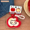 Bolsa de Armazenamento de Fone de Ouvido Cabeça de Boneca Maçã Criativa Tengyi Porta-Moedas Decorativo Feminino Brinquedo Pingente de Boneca Fofo