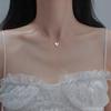 Collar de mariposa estilo coreano para mujer, cadena de clavícula ligera, de lujo, combinable con todo, con borla de circonita, color rojo cibernético