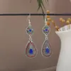 Brincos Europeus e Americanos Transfronteiriços Mais Vendidos em Formato de Gota d'Água Redonda com Pingente de Óleo, Brincos de Liga de Estilo Étnico Boêmio, Fornecimento do Fabricante