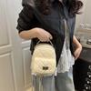 Mochila Bolso Cadena Diamantes Estilo Chanel Transfronterizo Mujer 2025 Nueva Moda Versátil Mochila Pequeña Bolso de Hombro Viaje
