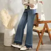 Su Du Nova Moda Design Sensação Patchwork Bordado Calça Flare Tubo Lyocell Algodão Calça Jeans Muito Jeans Feminina Solta