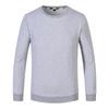 350g Malha Twill CVC Manga Longa Gola Redonda Suéter Personalizado com Logo Estampado Cor Sólida Camisa Cultural Roupa de Trabalho Bordado Fabricantes