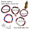 Accesorio de mano popular transfronterizo TK, pulsera versátil unisex con elementos de banderas estadounidense, argentina, británica y francesa, pulsera elástica