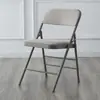 Silla plegable moderna de metal y hierro para uso casual, oficina en casa, entrenamiento, con respaldo, silla para computadora