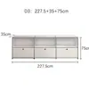Móvel Modular Combinado Usm Armazenamento de Luxo Leve Aparador de Aço Inoxidável Armazenamento Gabinete de TV Gabinete de Sapatos Estilo Ins Armário Lateral de Armazenamento