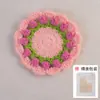 Posavasos de Rosa Tejidos a Crochet Terminados a Mano, Posavasos de Té Tejidos, Almohadillas Aislantes de Calor de Flor Tejida, Regalos de Estilo Pastoral para Novias
