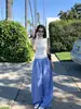 Pantalones de Lino Anchos Casuales Holgados de Color Puro con Sensación de Oxígeno Freewear para Mujer