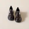 Mocasines Gruesos para Mujer que Aumentan la Altura, Nuevos 2026 Primavera y Otoño, Cuero Genuino Versátiles, Zapatos de Tacón Alto