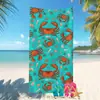 Toalla de Baño Sencilla Popular Transfronteriza Temu para Vacaciones en la Costa, Toalla de Playa Absorbente de Fibra Ultrafina con Estampado de Dibujos Animados para Niños