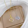 [Acero de Titanio] Estilo Fresco Tendencia Cisne Cadena para Clavícula Collar para Mujer Estilo Coreano Casual Estudiante Personalizado Colgante de Cuello Completo de Diamante