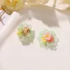 Aretes, pasadores, broches, accesorios de flor para zapatos de chica viajera, con cuentas de colores dopamina frescos de verano, racimo de flores