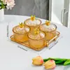 Frete Grátis Prato de Frutas Secas Personalizado Prato de Lanches Prato de Lanches Prato com Compartimentos para Lanches Prato de Frutas Redondo Transparente com Tampa Caixa Prato de Frutas