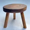 Taburete Creativo de Madera Maciza con Forma de Flor Mueble Taburete Sencillo de Tronco de Madera Taburete Pequeño Macetero para Balcón Banco de Mesita de Noche para Flores
