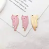 1 Colgante de Gato de Esmalte de Aleación 12X25Mm Accesorios Colgantes Pendientes Accesorios para el Cabello Teléfono Accesorios para Joyería DIY