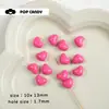 Corazón de Color Sólido Sin Decoloración Corazón de Melocotón Acrílico Pulsera Gordita con Cuentas DIY Hecho a Mano Cadena para Teléfono Móvil Accesorios Material