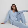 Conjunto de punto transfronterizo Otoño e Invierno Europeo y Americano Conjunto de suéter Cuello Polo Suéter de punto + Pantalones de pierna ancha Conjunto de dos piezas