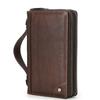 Anjo Negro retrô Couro Crazy Horse rastreador AirTag carteira masculina Couro escovado anti-roubo RFID bolsa de mão