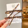 Pinza para el pelo de estampado de leopardo para mujer, estilo nuevo, para flequillo y cabellos sueltos, pinza lateral invisible estilo coreano, accesorio para el cabello