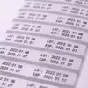 Pegatinas adhesivas Yayin impermeables de fecha de producción, pegatinas transparentes de fecha de producción y fecha de caducidad cosmética para paquete de prueba