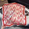 Cachecol quadrado de seda estilo europeu e americano 70cm vintage estampado com castanha de caju arte faixa de cabelo terno com lenço decorativo