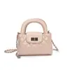 2025 Bolsa Transversal de Ombro Portátil Feminina Pequena Estilo Chanel Bolsa Primavera Popular Estilo Menina Moda Rômbica Bordada Linha Bolsa