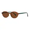 Óculos de Sol Oval Vintage Raine para Homens e Mulheres Estilo Coreano Artístico Nerd Simples Sem Maquiagem Proteção Solar Óculos de Sol