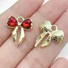 Acessórios de joias banhados a ouro com borboletas coloridas de strass, doces e fofos, para pulseiras, brincos e pingentes artesanais DIY, atacado