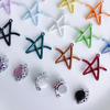 Cor pentagonal estrela uva liga pingente diy grampo de cabelo colar brincos acessórios material atacado