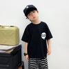 Camiseta de Manga Corta de Algodón Puro para Niños y Niñas Verano 2026 Nuevo Estilo Tallas Pequeñas y Medianas para Niños Manga Corta Bebé Dibujos Animados Top para Niños Camiseta