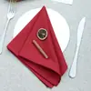 Servilleta Poliéster Algodón Paño para la Boca Actividades de Boda Decoración de Mesa Navidad Color Sólido Flor Plegable Paño para Limpiar Vasos Transfronterizo Especial